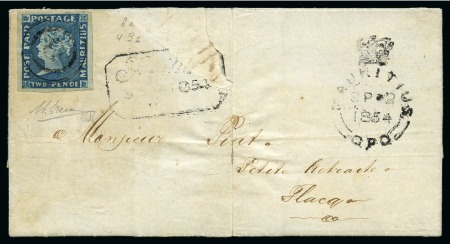 Stamp of Mauritius » 1848-59 Post Paid Issue » Intermediate Impressions (SG 10-15) 1848-59 Post Paid 2d deep blue on greyish, early i