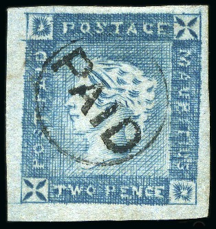 Stamp of Mauritius » 1859 Lapirot Issue » Early Impressions (SG 36-37) 1859 Lapirot 2d deep blue, early impression, posit