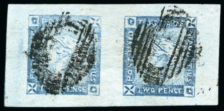 Stamp of Mauritius » 1859 Lapirot Issue » Intermediate Impressions (SG 38) 1859 Lapirot 2d blue on bluish, intermediate impre
