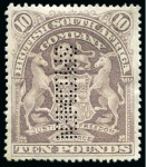 Stamp of Rhodesia COLLECTIONS: 1892-97, Mint/unused group incl. 1896