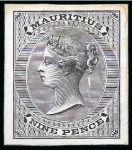 Stamp of Mauritius » Later Issues 1860-63 De La Rue set of archive Die Proofs, six v