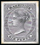 Stamp of Mauritius » Later Issues 1860-63 De La Rue set of archive Die Proofs, six v