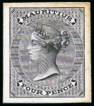 Stamp of Mauritius » Later Issues 1860-63 De La Rue set of archive Die Proofs, six v