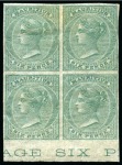 Stamp of Mauritius » Later Issues 1860-63 De La Rue imperforate Imprimaturs on unwat