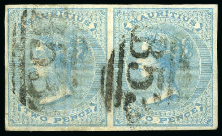 Stamp of Mauritius » Later Issues 1863-72 Crown CC 2d pale blue, error imperforate, 
