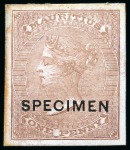 Stamp of Mauritius » Later Issues 1863-72 De La Rue coloured Die Proofs on glazed ca