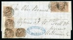 Stamp of Mauritius » Later Issues 1863-72 Crown CC 1d brown pair and four singles us