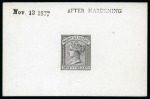 Stamp of Mauritius » Later Issues 1879-80 New Currency, die proofs in black on glaze