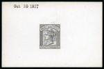 Stamp of Mauritius » Later Issues 1879-80 New Currency, die proofs in black on glaze