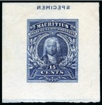 Stamp of Mauritius » Later Issues 1899 La Bourdonnais paste-up essay for 18c value w