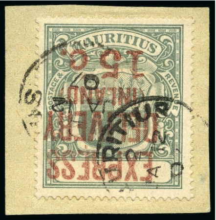 Stamp of Mauritius » Later Issues Express delivery 1904 15c grey-green error surchar