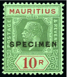 Stamp of Mauritius » Later Issues 1921-34 Script CA set 1c to 10r overprinted or per