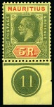 Stamp of Mauritius » Later Issues 1921-24 1c to 10r, range of marginal pieces with p