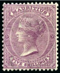Stamp of Mauritius » Later Issues 1863-72 Crown CC good mint range with 1d (all thre