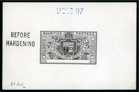 Stamp of Mauritius » Later Issues 1898 Jubilee Master Die Proof in black on glazed c