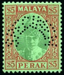 Stamp of Malaysia » Malaysian States » Perak 1935-37 and 1938-41 SPECIMEN sets, mint nh, 1935-3