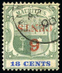 Stamp of Mauritius » Later Issues 1899 Surcharge issue group incl. 6c on 18c with in