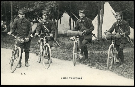 Stamp of Large Lots and Collections 1910-40, Thematics: Bicycles in the Army, Exhibiti