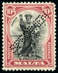 Stamp of Malta COLLECTIONS: 1928-46, Mint nh SPECIMEN group incl.