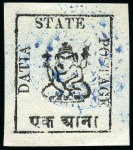 Stamp of Indian States » Duttia 1897 Datia 1/2a black on green, 1a black on white,