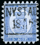 Stamp of Finland » 1860 Coat of Arms (Russian Currency) 5k Blue, roulette I, cliché setting K, balance col