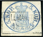 Stamp of Finland » 1856-58 5 Kopek Large Pearls Balance of the 5k Blue Large Pearls section on fiv