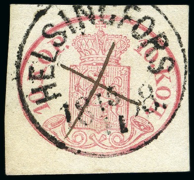 Stamp of Finland » 1856-58 10 Kopek 10k Red-carmine, good to large margins, cancelled