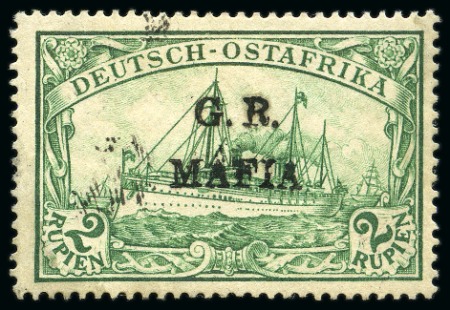 Stamp of Tanganyika » Mafia Island British Occupation » 1915 (Jan) "G. R. / MAFIA" Type 1 Overprint in Black 1915 (Jan) 2r green, overprinted in black, mint si