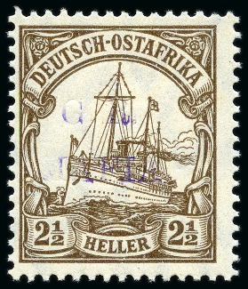 Stamp of Tanganyika » Mafia Island British Occupation » 1915 (Jan) "G. R. / MAFIA" Type 1 Overprint in Reddish Violet 1915 (Jan) 2 1/2h brown, overprinted in reddish vi