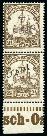 Stamp of Tanganyika » Mafia Island British Occupation » 1915 (Jan) "G. R. / MAFIA" Type 1 Overprint in Reddish Violet 1915 (Jan) 2 1/2h brown, overprinted in reddish vi