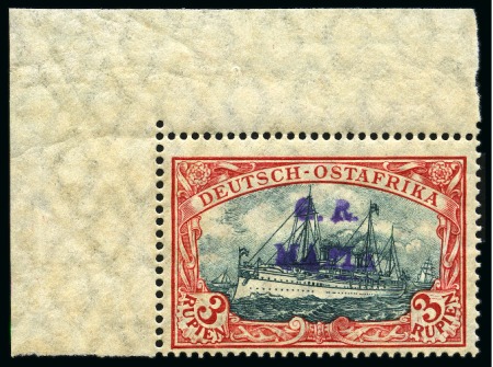 Stamp of Tanganyika » Mafia Island British Occupation » 1915 (Jan) "G. R. / MAFIA" Type 1 Overprint in Reddish Violet 1915 (Jan) 3r blue-black and red, overprinted in r