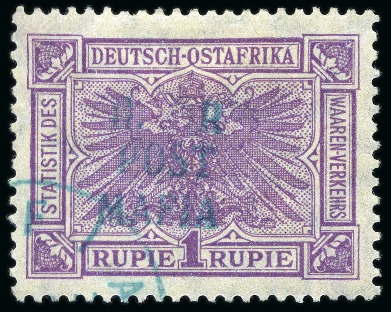 Stamp of Tanganyika » Mafia Island British Occupation » 1915 (Sep) "G. R / POST / MAFIA" Type 4 Overprint Only on GEA 1915 (Sept) 1r lilac with only type M4 (G.R. / POS