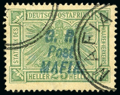 Stamp of Tanganyika » Mafia Island British Occupation » Other Issues German East Africa fiscal 25h dull green with type
