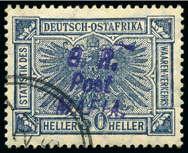 Stamp of Tanganyika » Mafia Island British Occupation » Other Issues German East Africa fiscal 50h slate with type M5 G