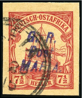 Stamp of Tanganyika » Mafia Island British Occupation » Other Issues German East Africa Yacht type 7 1/2h carmine posta