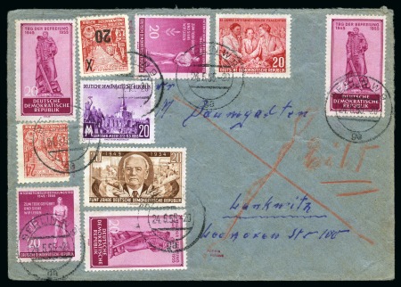 Stamp of Germany » Germany Collections and Large Lots 1949-58 G.D.R.: Attractive accumulation of 106 cov