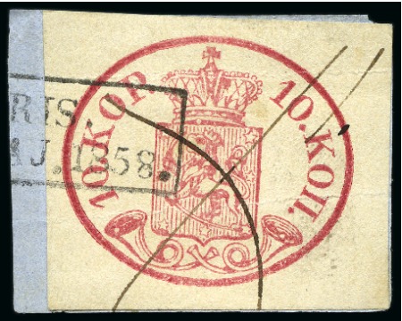 Stamp of Finland » 1856-58 10 Kopek 10k Carmine: Balance collection of this value comp