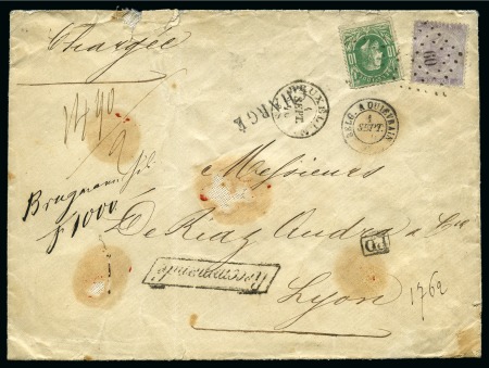 Stamp of Belgium » Belgique. Léopold 1er - Nouveau Type (COB 17-21) 1f violet et 10c vert oblitération Lpts "60" sur l