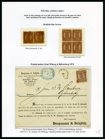 Stamp of Finland » 1860 Coat of Arms (Finnish Currency) 5p Reddish lilac-brown, ordinary paper, roulette I
