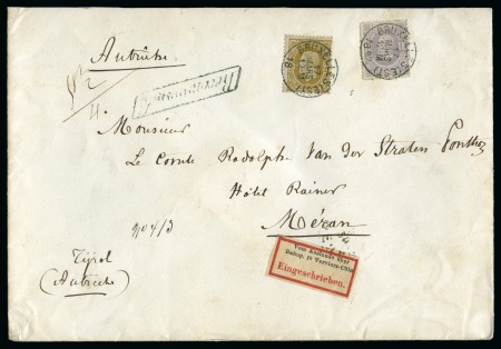 Stamp of Belgium » Belgique. 1869-83 Nouveaux types et nouvelles valeurs (COB 26-37) 7 lettres affranchies émissions de 1869 avec griff