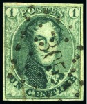 Stamp of Belgium 1851-66, 583 timbres et 8 lettres avec oblitératio