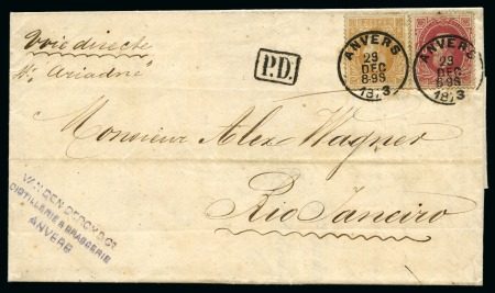 Stamp of Belgium 1869-90, 28 lettres et entiers postaux émission de