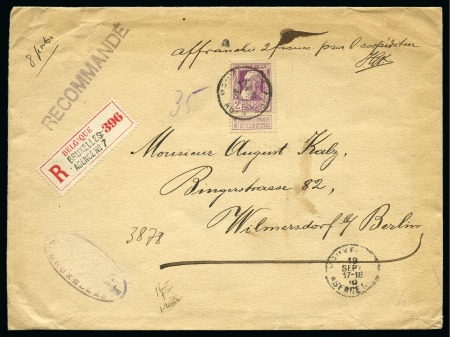 Stamp of Belgium 1905-10, 171 lettres et entiers postaux émission g