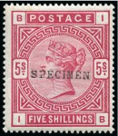 Stamp of Great Britain » Collections 1881-1937, SPECIMEN accumulation (all type 9) incl