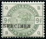 Stamp of Great Britain » Collections 1881-1937, SPECIMEN accumulation (all type 9) incl