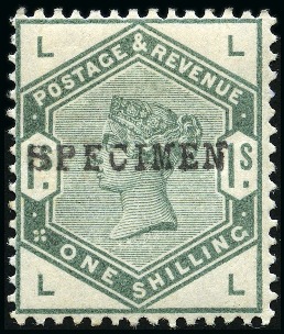 Stamp of Great Britain » 1855-1900 Surface Printed 1883-84 Lilac & Green set of 10 with SPECIMEN type