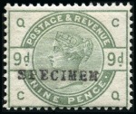 Stamp of Great Britain » 1855-1900 Surface Printed 1883-84 Lilac & Green set of 10 with SPECIMEN type