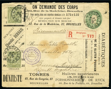 Stamp of Belgium 1886-1900, 35 entiers postaux et enveloppes-lettre