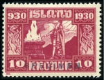 Stamp of Iceland 1929-1960s, Mint nh collection on stockpages incl.