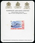Stamp of Australia » Norfolk Island 1980-81 Aircraft imperf. plate proofs on Harrison 